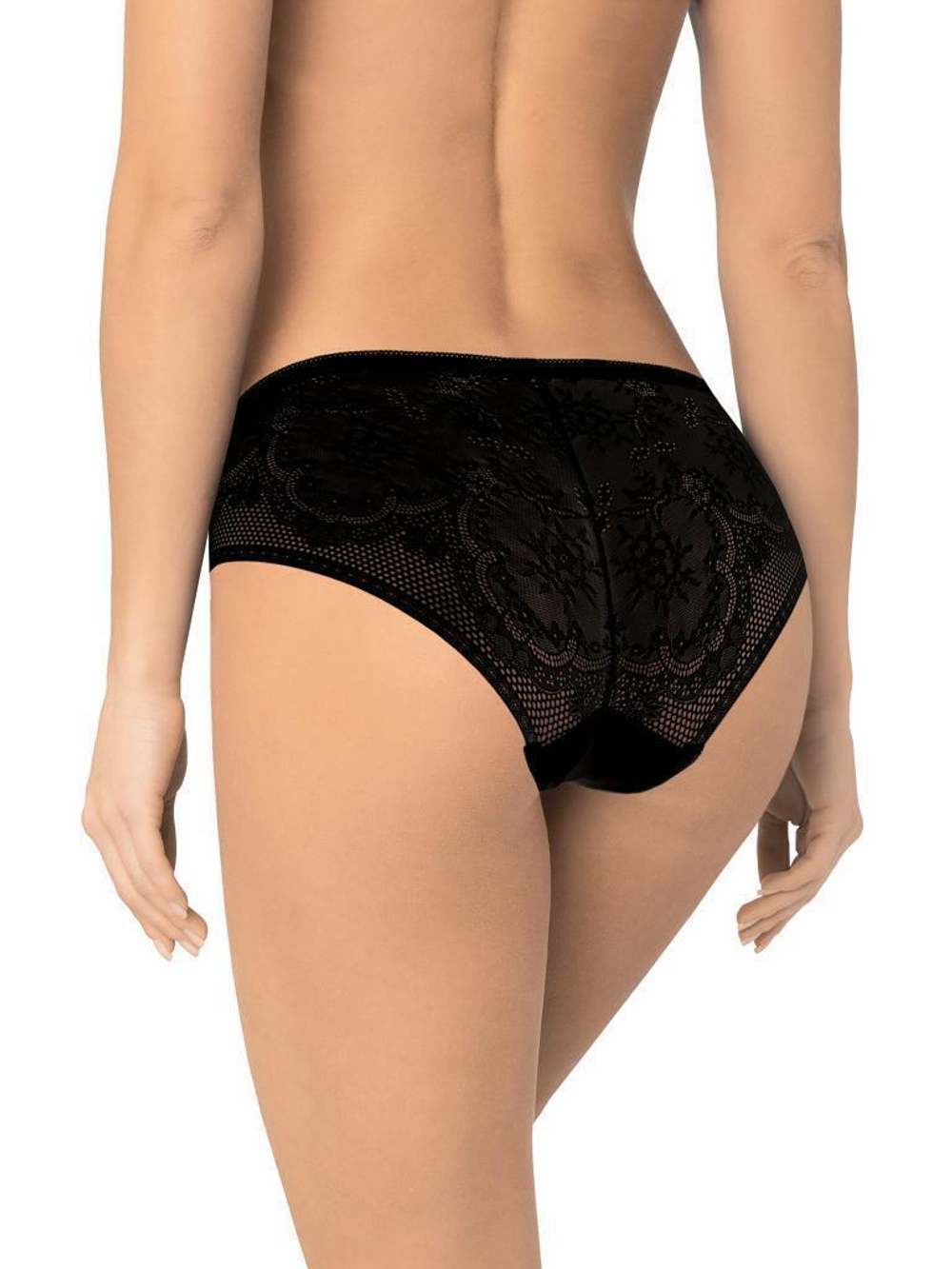 Трусики-слипы из тончайшего кружева и эластичного полотна (Размер: S) (Цвет: молочный)