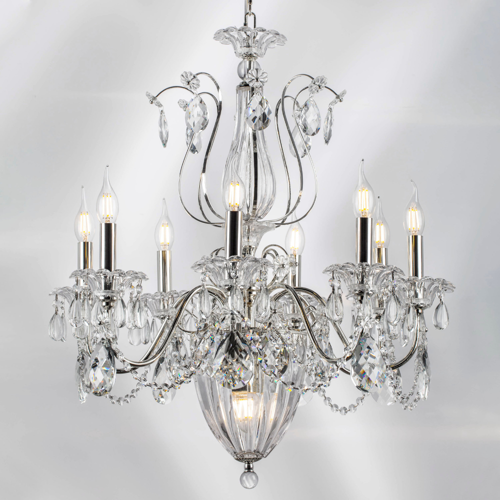 790114 Люстра SCHON 11х60W E14 Серебро