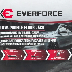 Домкрат подкатной гидравлический низкопрофильный с поворотной ручкой, 3т EVERFORCE EF-T825010