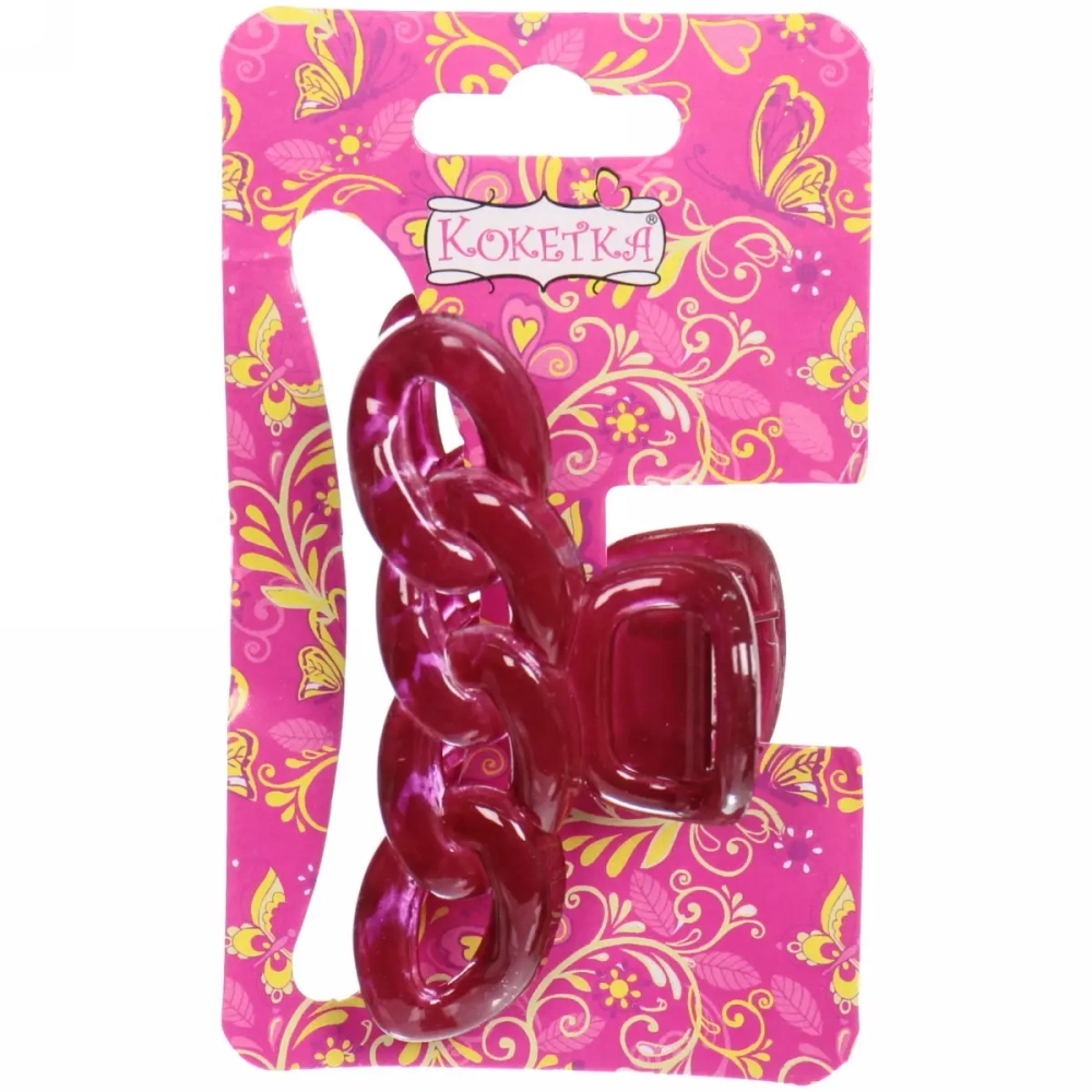 Заколка-краб для волос на блистере «Magic Gloss», кольца, микс 6 цветов, 6,5см