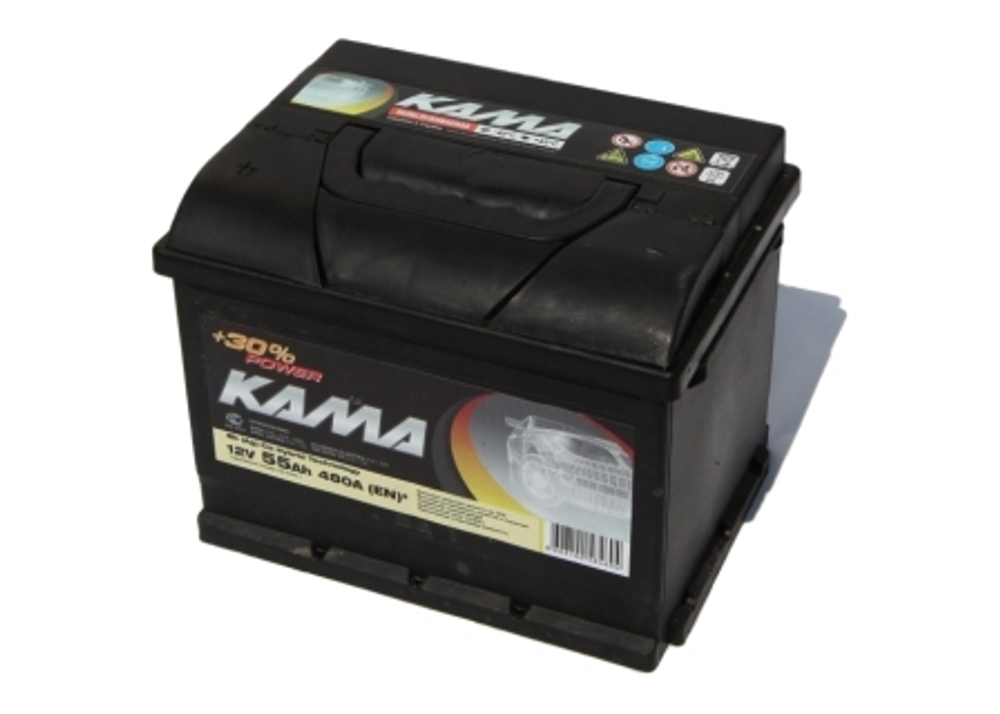 АКБ КАМА 6СТ-55АПЗ, L+, п.п. (з-д Sombor, Сербия)
