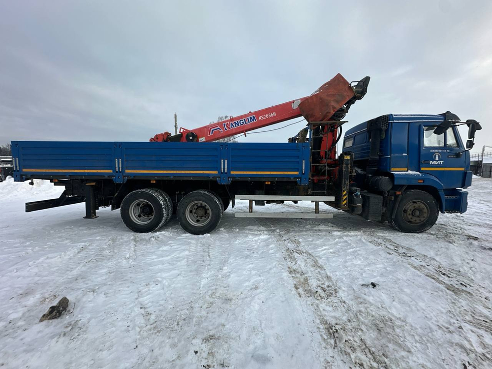 Строительные подъемные машины (СПМ) 7324* на шасси КамАЗ 65117 6x4 Бортовой с КМУ 732457 (Дизельный,