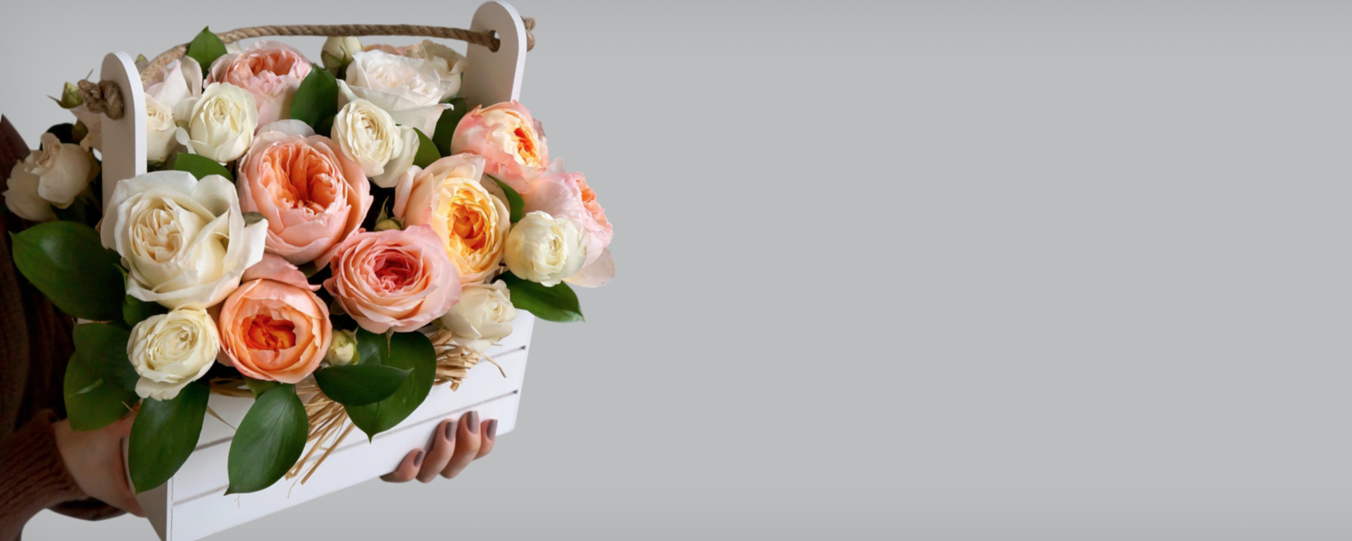 Композиции в деревянных ящиках