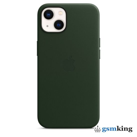 Apple Leather Case with MagSafe iPhone 13 Sequoia Green «Зелёная секвойя» MM173ZE/A