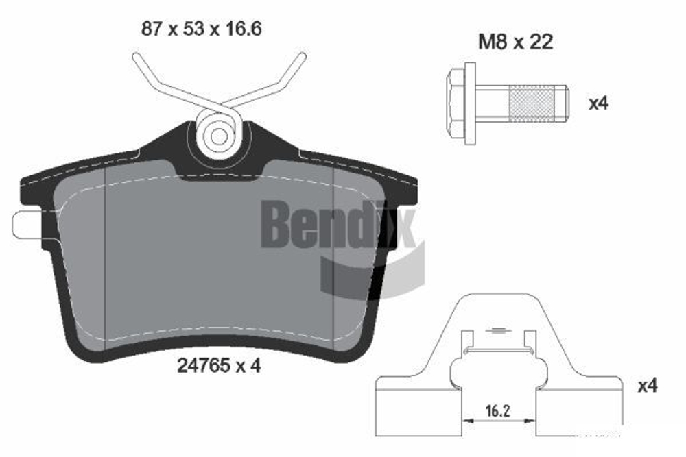 BENDIX Braking - BPD1031-BEN - Brake Pad Set, disc brake