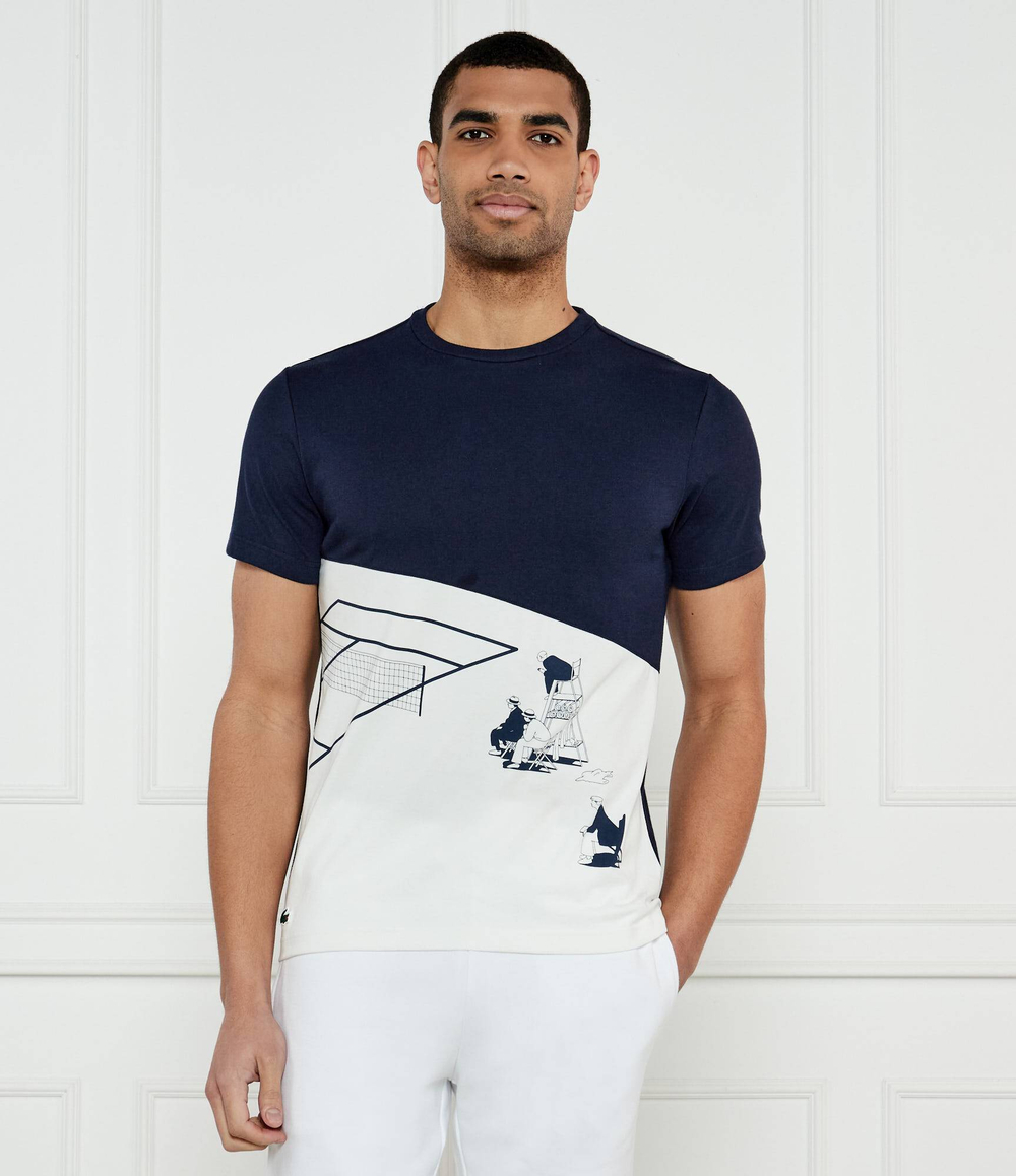 Футболка Tennis Heritage Lacoste - темно-синий(TH0031)