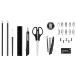 Настольный набор OfficeSpace "Минидеск", 11 предметов, вращающийся черный