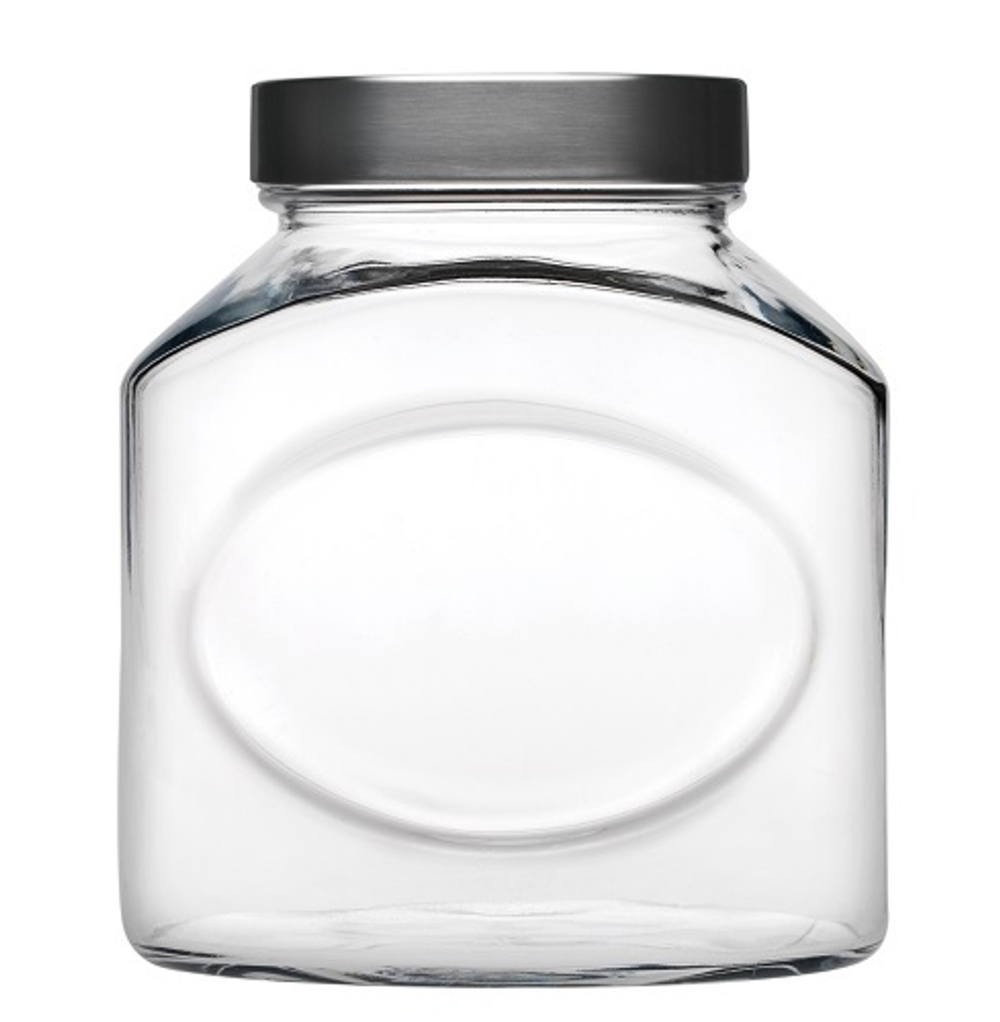 Банка для сыпучих прод. 1000 мл. d=85,5 мм. h=153 мм. с метал. крышкой /1/6/