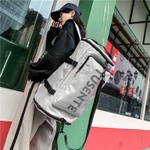 DELIXIONG Oxford Backpack Large Unisex Black/Red/Gray