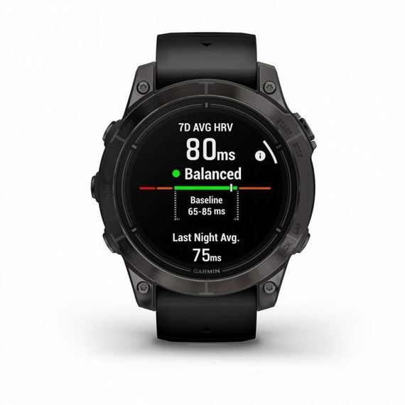 Garmin EPIX PRO Gen 2 Sapphire 47 мм — титановый, угольно-серый DLC, черный ремешок