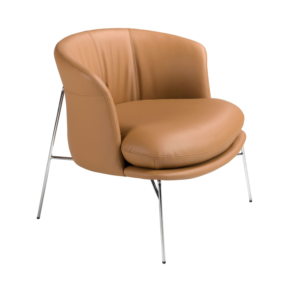 Кресло 5192 из коричневой экокожи