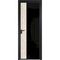 Алюминиевая дверь 7AG чёрная матовая RAL9005 остеклённая со вставкой
