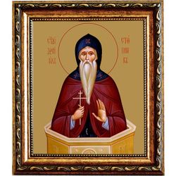 Даниил Столпник Преподобный. Икона на холсте.