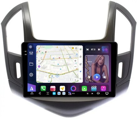 Магнитола для Chevrolet Cruze 1 2012-2015 (рамка черная) - FarCar XXL261M монитор 9.5" 2K QLED на Android 13, TS20, 8+256Гб, CarPlay, 4G SIM-слот