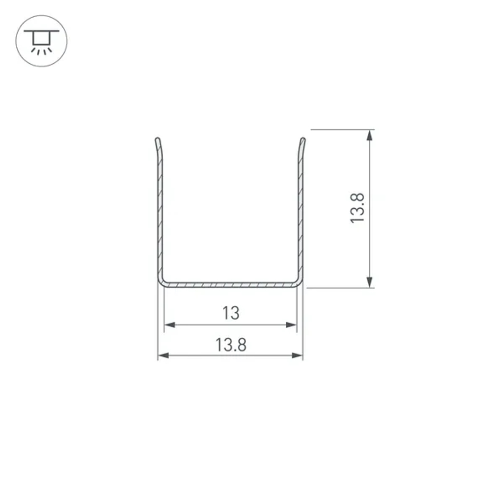 Профиль гибкий ARL-MOONLIGHT-1213-2x500  (Arlight, Металл) 029419
