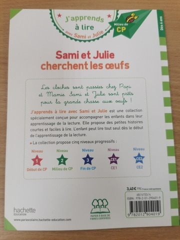 J'apprends a lire avec Sami et Julie CP Niveau 2: Sami et Julie cherchent les oeufs