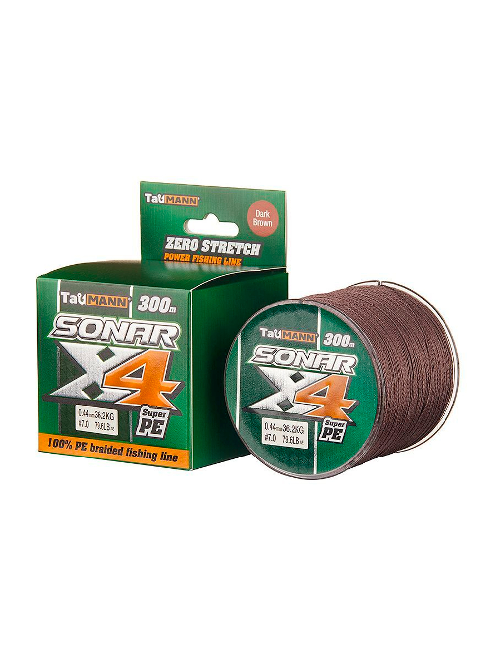 Плетеный шнур для рыбалки TauMANN Sonar PE X4 150m #1.2 (0.18mm) Yellow
