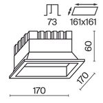 Встраиваемый светильник Technical DL056-24W3-4-6K-W