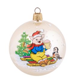 Элита НФШ-1657/3 Ел.украшение Шар «Поросенок» 85 мм