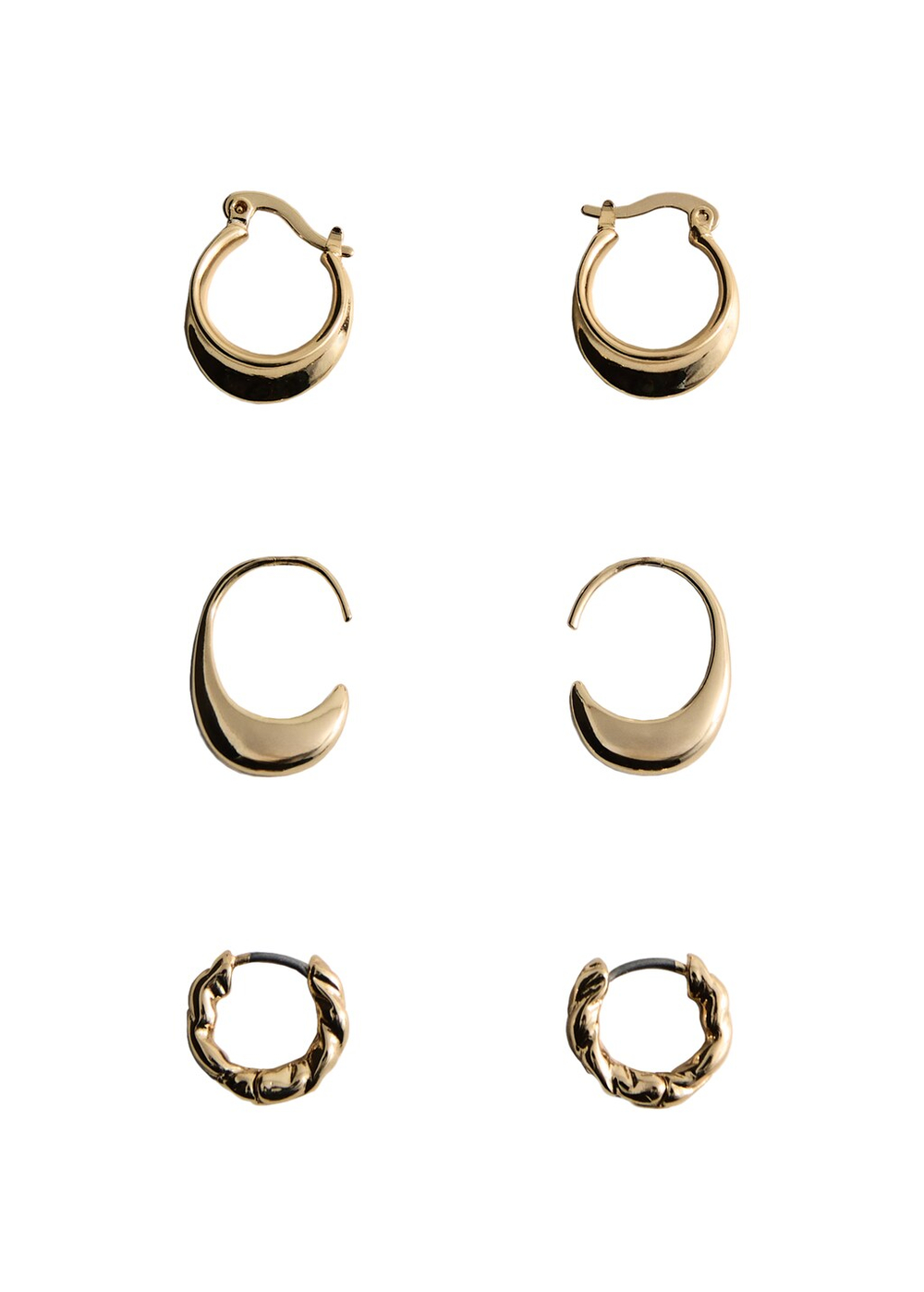 3 пары серьги-кольца