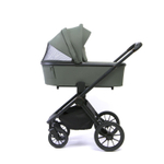 Коляска детская Peppy Monaco 2 в 1 Oliva Green (зеленый), рама черная