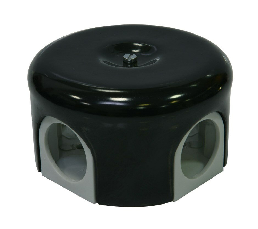 Распаечная коробка белая D-78 060-776 Sun-Lumen / Ø 78 мм / Черный