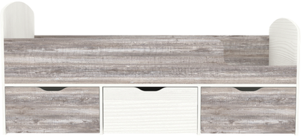 Кровать КарИВи Малыш Мини Белое Дерево Бетон