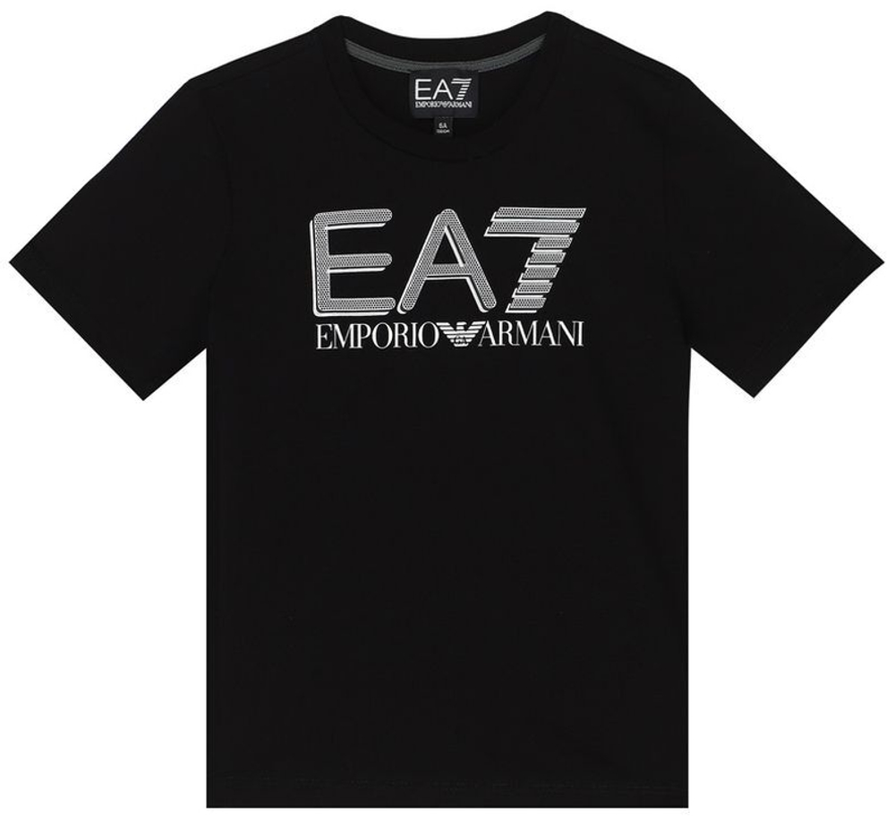 Детская теннисная футболка EA7 Boys Jersey T-shirt - black