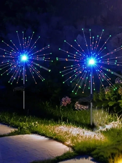 Уличный светильник на солнечной батарее 4 шт "одуванчик", "фейерверк"