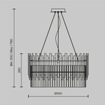 Подвесная люстра Maytoni Coliseo MOD135PL-06BS