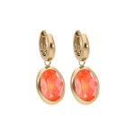 Серьги Qudo Creole TIVOLA small (G/P) Orange glow delite 310684