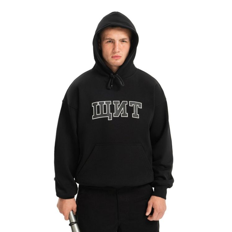 Худи Питерский Щит ЩИТ, черный, утеп.