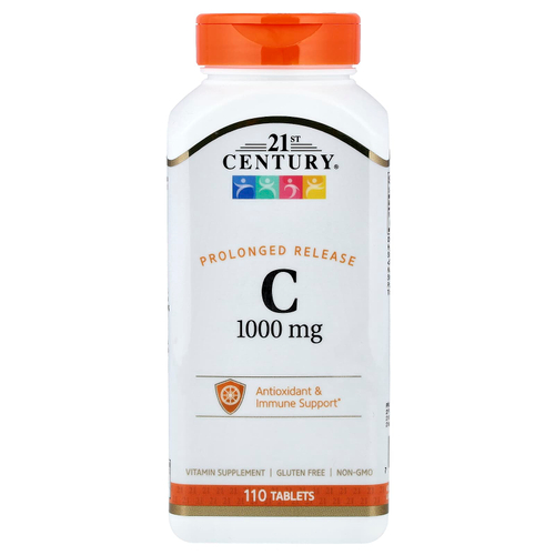 21st Century, витамин C, замедленное высвобождение, 1000 мг, 110 таблеток