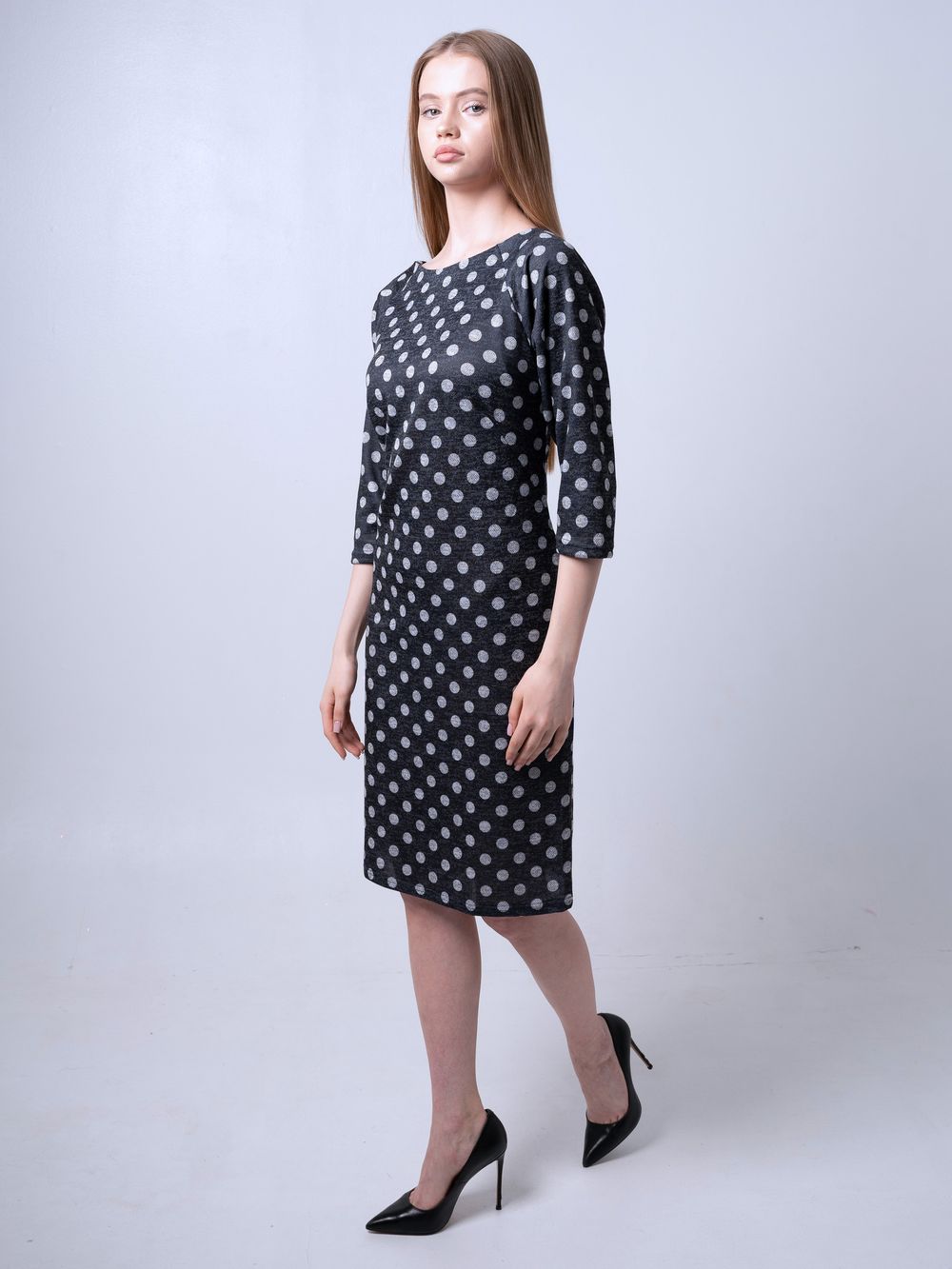 С-323 Платье трикотажное офисное