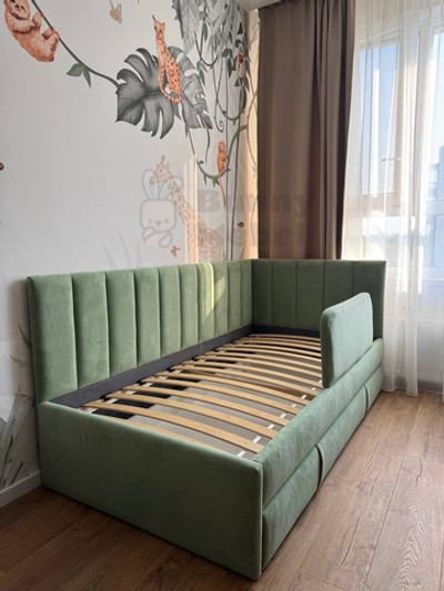 Кровать Викки (Г-образная) без окантовки изголовья