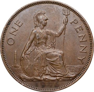 1 пенни 1937-1948 Великобритания