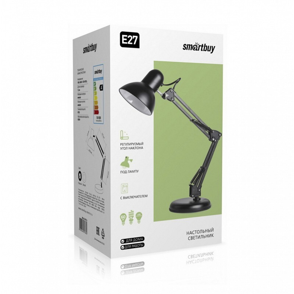 Светильник наст.Smartbuy-SBL-DLc-E27-b