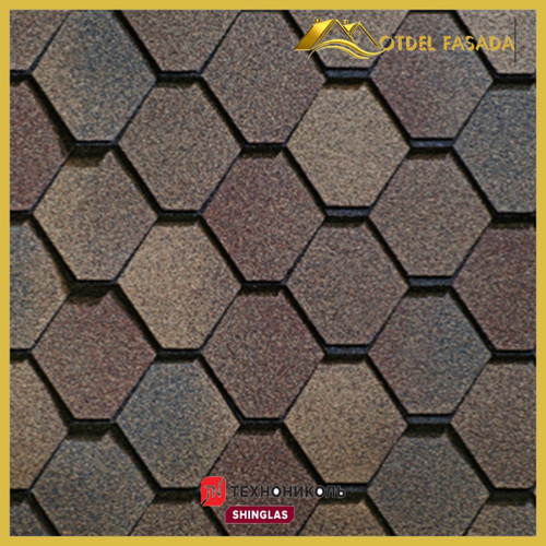 Гибкая черепица ТехноНиколь SHINGLAS Вестерн Прерия 1,5м2 (Двухслойная)