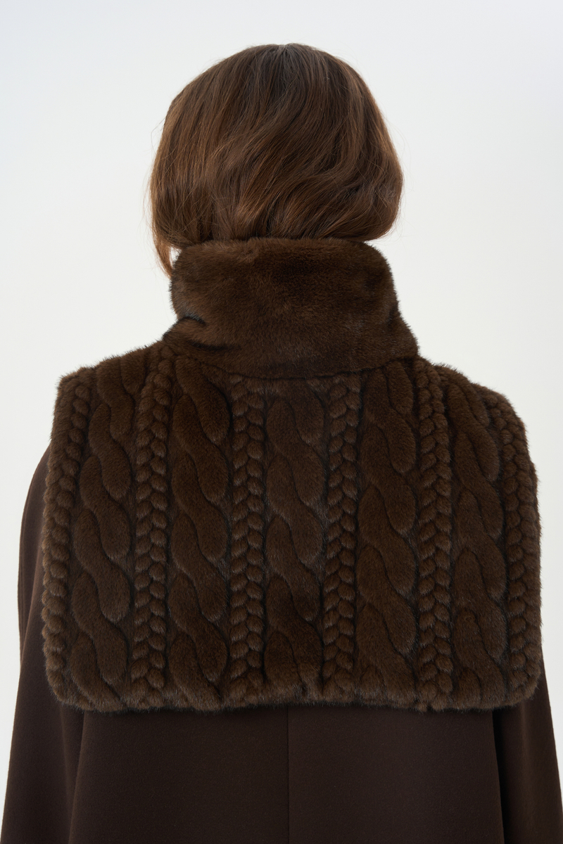 Манишка, коричневый соболь