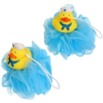 Мочалка-шар для тела полипропиленовая детская «Baby Boom - Мистер Пупсик Утя», цвет голубой, 20гр, d-11см