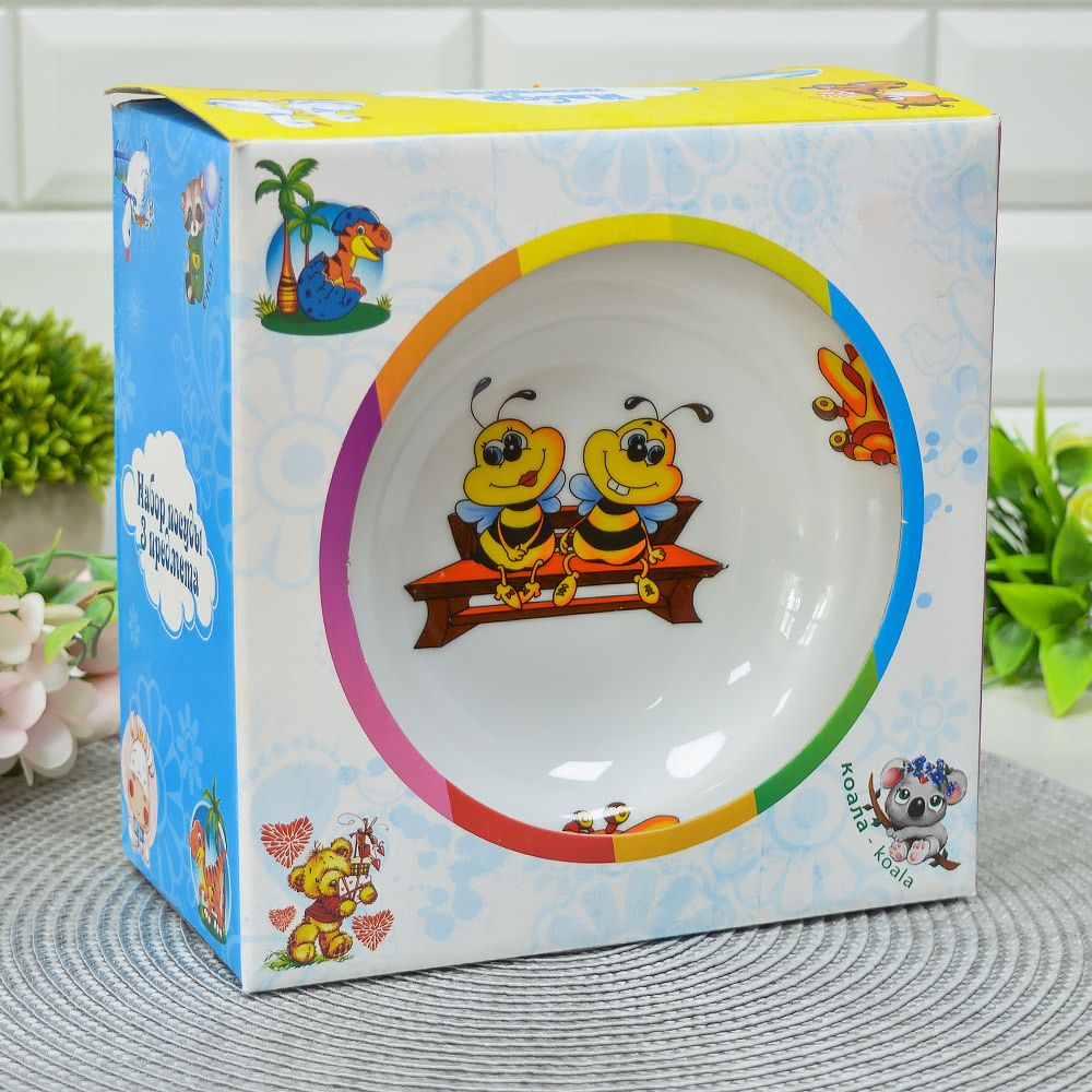 Набор детской посуды 3 предмета форма Идиллия Пчелы