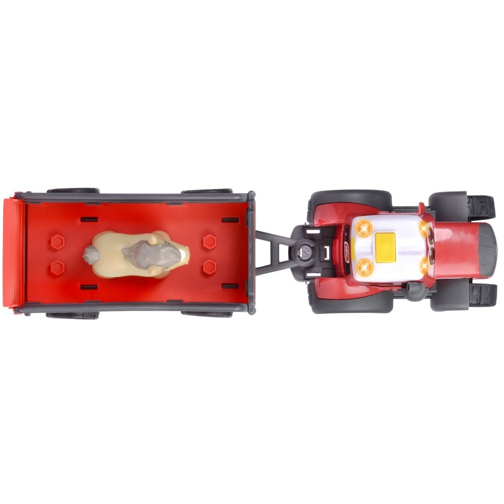 Dickie ABC - Трактор Massey Ferguson с прицепом 30 см Светозвук 4115012 / артикул   4115012  / GTIN 4006333086748