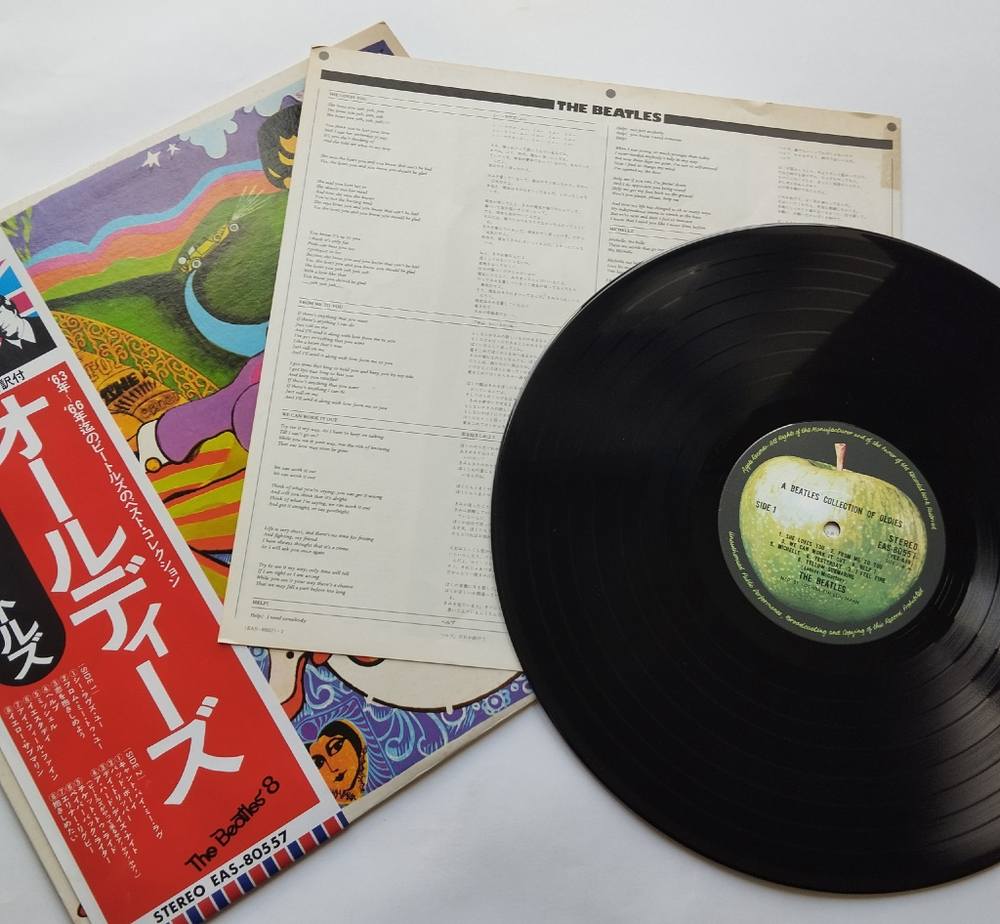 Винтажная виниловая пластинка LP The Beatles Collection Of Oldies (Japan 1976) (Obi) We Can Work It Out