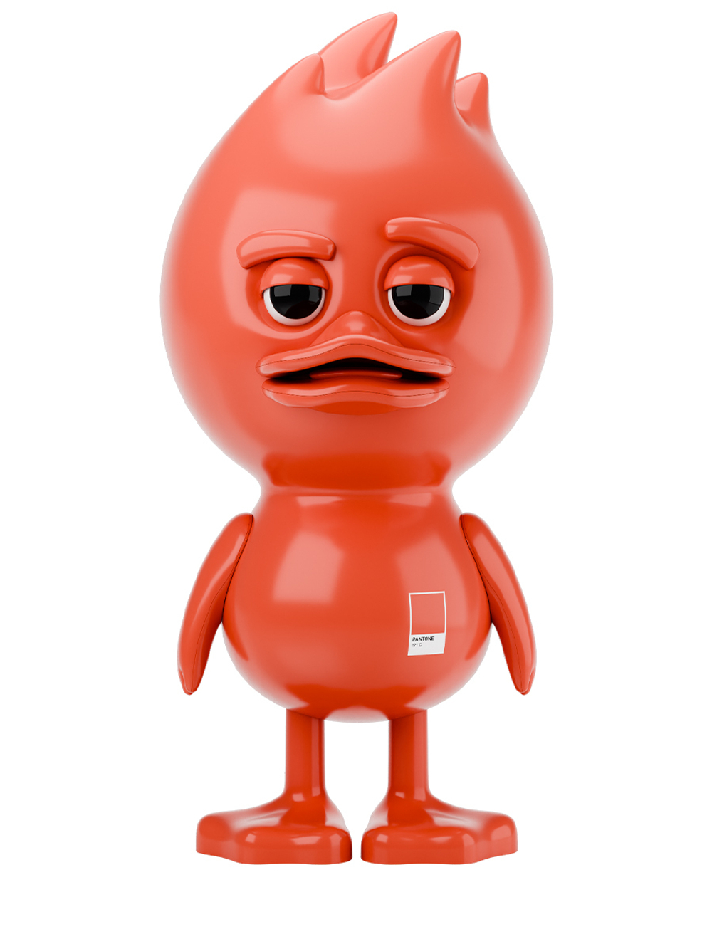TUD TOY The Ugly Duck x PANTONE 171С СТАТУЭТКА ДЕКОРАТИВНАЯ, M