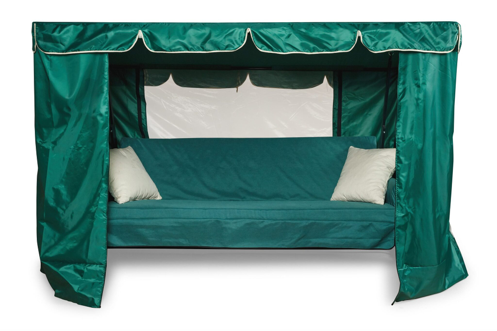 Садовые качели «Нирвана Премиум» с москитной сеткой — Green