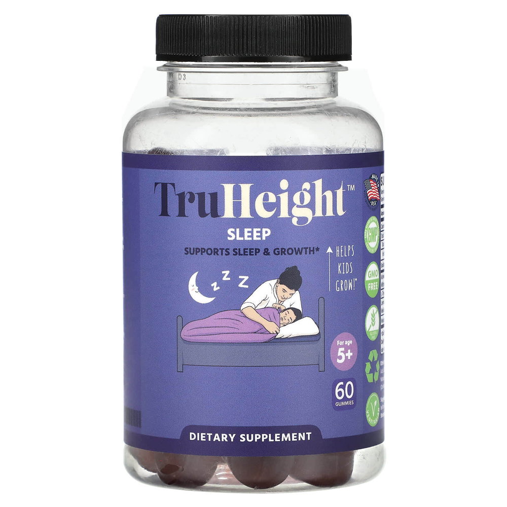 TruHeight, Жевательные таблетки для сна, для людей старше 5 лет, 60 жевательных таблеток