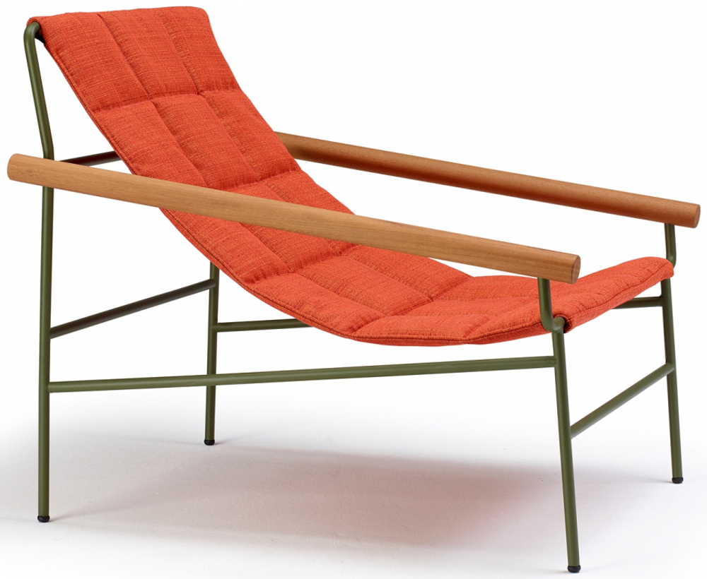 Кресло лаунж металлическое Scab Design Dress Code Glam Outdoor, оливковый, красный