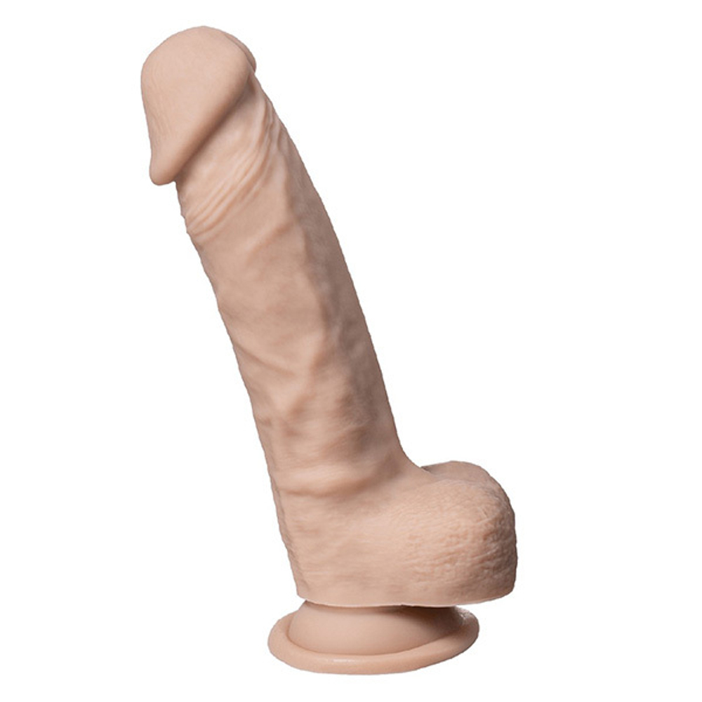 Телесный фаллоимитатор-реалистик 17,8см на присоске с мошенкой SilexD Real Skin Dildo 7" Model 1