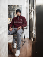 Толстовка мужская с зип-воротником "Saint Petersburg" бордо