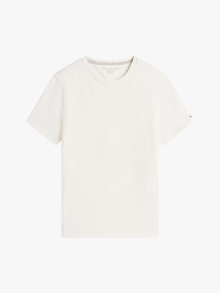 Футболка Tommy Hilfiger Archive Tonal Logo Heavyweight Ivory